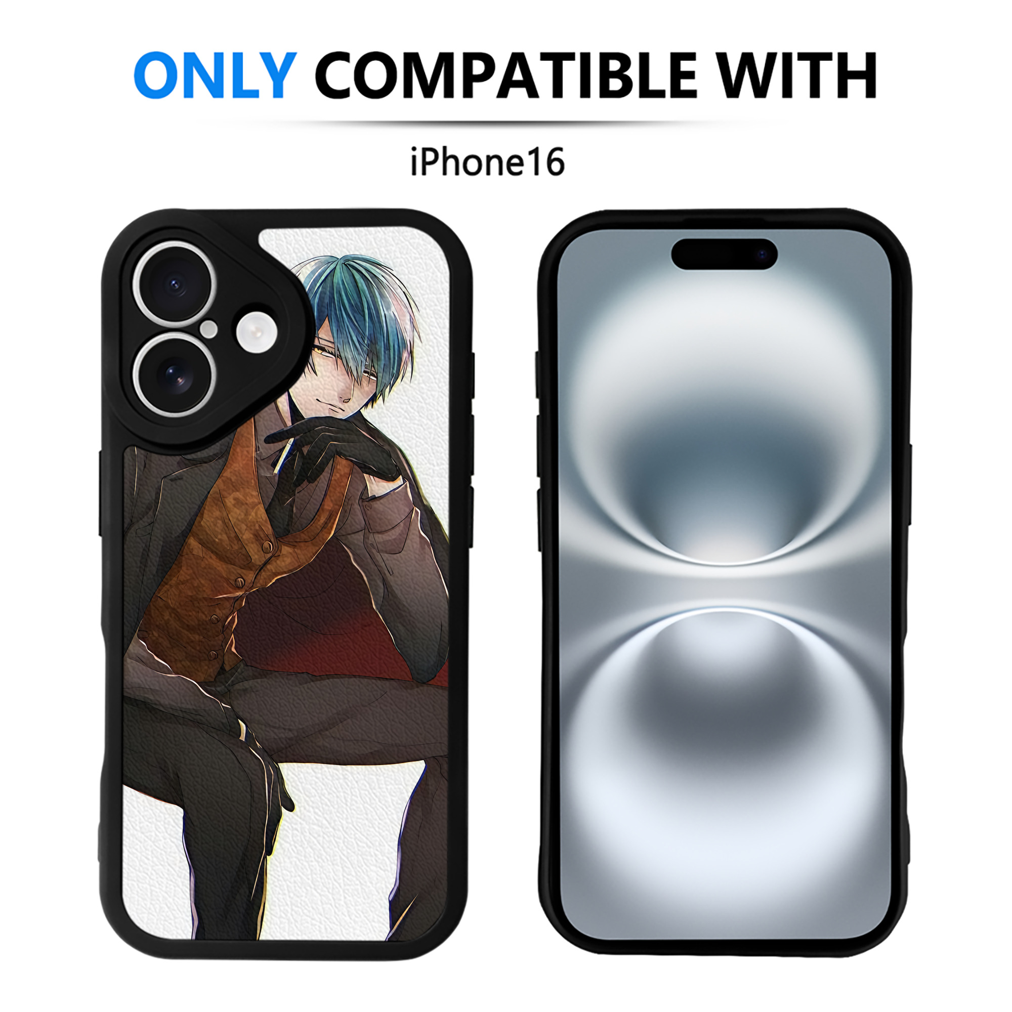 （画像用） 刀剣乱舞 Touken Ranbu 【iPhone 16シリーズ対応】シリコンスマホケース（レザー調） 材質：シリコン